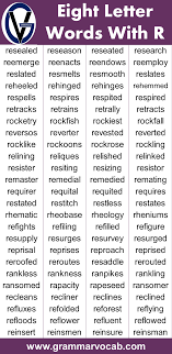 This is a great starting point for . Eight Letter Words That Start With R Grammarvocab