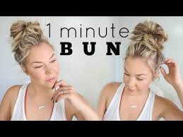 The casual, undone, messy bun updo hairstyle is extremely versatile. How To Do A Fast Messy Bun Youtube