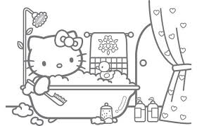 Select from 35478 printable coloring pages of cartoons, animals, nature, bible and many more. Hello Kitty Taking A Bath Free Coloring Pages Coloring Pages