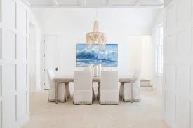 Order a fabric swatch by clicking below or calling our sales department at. Gray Oak Dining Table With White Skirted Dining Chairs Cottage Dining Room