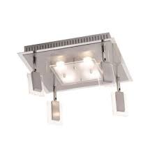 fischer led deckenleuchte strahler silber glas deckenlampe leuchte modern led deckenleuchte deckenlampe und led