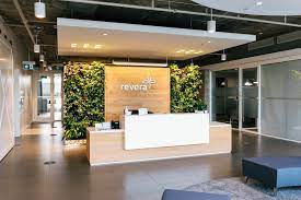 Nedlaw Corporate Office Design Revera This Custom Design At The Revera Head Office In Mississauga F Salon Interior Design Lobby Design Ic Tasarim Ofisler