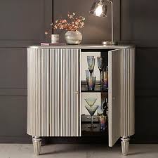 The essentials cocktail set includes all the essential bar tools for both the home and professional bartender. Jeeves Drinks Cabinet With Silver Leaf Gilding By Hudson Living Freemans