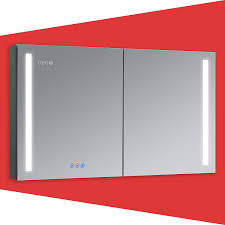 Get it by mon, jul 19. Decadom Led Mirror Medicine Cabinet Recessed Or Surface Defogger Dimmer Clock Room Temp Display Makeup Mirror 3x Outlets Usbs Aura 48x30 Home Kitchen Amazon Com