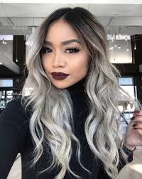 Trendy Hair Color Dark Skin Asian Ideas Grey Ombre Hair Light Hair Ombre Hair Blonde