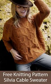 Collection of knitted models, descriptions, patterns, charts. Cable Sweater Knitting Patterns In The Loop Knitting