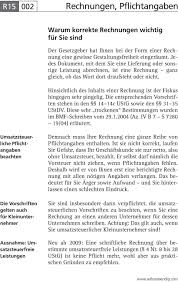 Das werk muss abgenommen worden oder die abnahme entbehrlich sein und; Rechnungen Pflichtangaben 13 Neue Finanzamtsichere Vorlagen Fur Ihre Rechnungen Pdf Kostenfreier Download