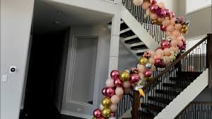 Your wedding flowers staircase stock images are ready. Diy Staircase Floral Balloon Garland Youtube