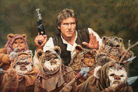 Han Solo And The Ewoks Awesome Star Wars Art Ewoks Star Wars Ewok