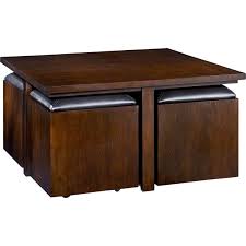 We bought the coffee table from a furniture store already assembled. Hammary Cubic S Coffee Table With Nested Ottomans Ottoman Table Hammary Furniture Coffee Table With Seating