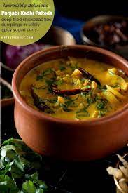 Fried Chickpeas Dumplings In Mildly Spicy Delicious Yogurt Base Curry Punjabi Kadhi Pakora A Traditional Punjabi Recipes Indian Food Recipes Pakora Recipes