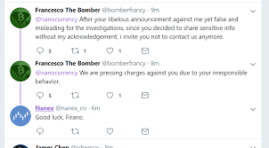 Physical evidence, such as a weapon or property damage at the crime scene 4. Francesco Firano Pressing Charges Against Nano For Libel Bitgrailexchange
