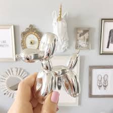 El Perro Mini Globo Globo Metalico Plata Perro Decoracion Balloon Dog Sculpture Balloon Dog Silver Balloon