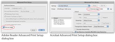 That particular feature has only been available as part of acrobat standard or acrobat pro. Print Pdf As Image Adobe Acrobat Reader