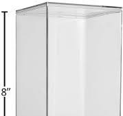 Clear Acrylic Boxes 4"x4"x8" 3 Pack