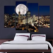 City Canvas Art City View Wall Art City Lights Wall Decor Etsy In 2020 Home Decor City Canvas Art Customized Canvas Art