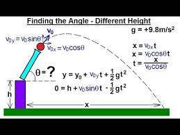 Physics Mechanics Projectile Motion 3 Of 4 Finding The Angle Different Height Youtube