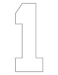 Black And White Outline Number 1 Clipart Number 1 Pattern Use The Printable Outline For Crafts Creating Stencils Scrapbooking And Mor Printable Numbers Stencils Printables Templates Printable Free