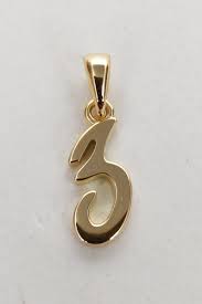 14k Gold Charm Pendant 3 Number Pendant Necklace Handmade Jewelry Numerical Pendant Number Jewelry Solid Gold In Pendant Set Yellow Gold Pendants Charm Pendant Pendant