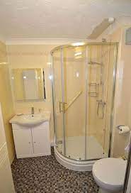 No bathtub, just shower, vanity and closets but the bathroom still looks awesome. Space Saving Design Inspiration For Your Bathroom Jihanshanum Small Bathroom Layout Basement Bathroom Design Small Basement Bathroom