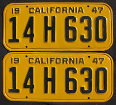 Black And Yellow California License Plate Vintage California License Plates Old License Plates License Plate California License