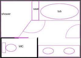 A 5' x 8' bathroom layout with the tub/shower along the long wall. 51 Ideas For Bathroom Floor Plans 9x7 Bathroom Layout Bathroom Floor Plans Simple Bathroom Decor