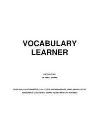 Click any word from sentences to quickly get its definition. Calameo Vocabulary Learner