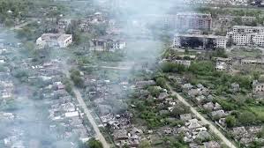 Ukrainian village in ruins as residents flee Russian advance, drones show |  CTV News