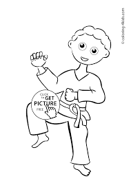 Sports coloring pages are an excellent way of introducing your little ones to the active world of sports, encouraging them to participate in some active sports themselves. Karate Sports Coloring Pages For Kids Free Printable Slavyanka