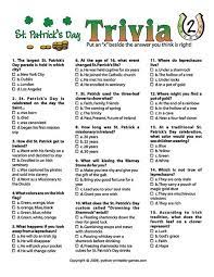 Patrick's day trivia questions and answers. 19 St Patrick S Day Trivia Ideas Patrick St Patrick Day Activities St Patrick S Day Crafts