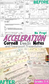 Acceleration Motion Cornell Doodle Notes Distance Learning Doodle Notes Science Teaching Resources Note Taking Strategies