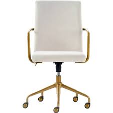 Designed in a chic style with tufted back and integrated arms, tufting and piped edges lend a tailored touch, while foam fill offers comfort and support. Giselle Gold Desk Chair French Cream Velvet Adore Decor Target