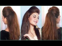 While you're at it, checkout our list of gorgeous layered hairstyles for for longer sometimes, the best and easiest way to get your hair out of your face is to throw it into a ponytail. Quick Easy Big Puff Hairstyle Half Up Half Down Hair Tutorial Diy Bollywood Hairstyles At Home Hair Puff Bollywood Hairstyles Hair Styles