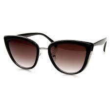 Womens Oversized Fashion Metal Plastic Cat Eye Sunglasses Gozluk Gunes Gozlukleri Kadin Modasi