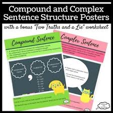 Sentence Structure For Compound And Complex Sentences By Wondering With Mrs Watto Let S Make Complex Sentences Worksheets Sentence Structure Complex Sentences
