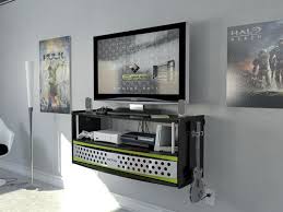 Wall Mounted Media Console Gaming Tv Stand Black Wall Mounted Media Console Wall Mounted Tv Tv Stand