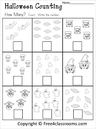 free kindergarten halloween math free4classrooms