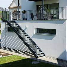 Paragon's prefabricated exterior stairs feature weatherproof finishes that are guaranteed to extend the life of your stair. Outdoor Metal Fire Escape Staircase Exterior Prefab Mild Steel Stairs Hypaethral Wrought Iron Stair Handrail Buy Stairs Outdoor Metal Stairs Exterior Stairs Product On Alibaba Com