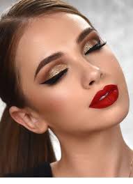 Gold Makeup Red Lips Gold Makeup Red Lip Makeup Gold Makeup Looks