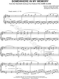 Somewhere In My Memory From Home Alone Sheet Music Piano Solo In D Major Download Print Sheet Music Piano Sheet Music Piano Sheet Music Free