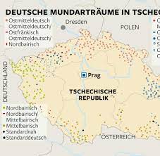 Die karte von deutschland verdeutlicht, dass die bundesrepublik über neun nachbarstaaten verfügt. Sprachatlas Weist Deutsche Dialekte In Tschechien Aus Welt