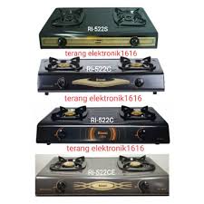 Selain kompor gas dengan bahan bakar lpg kiloan, sekarang juga telah tersedia dengan kompor gas tanam, lo. Kompor Gas Rinnai Ri 522 Shopee Indonesia