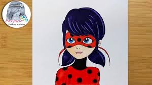 Then split the oval with two curves. Miraculous Ladybug Drawing With Easy Tricks How To Draw Miraculous Ladybug Art Video Youtube