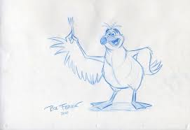 Bird From Little Mermaid Scuttle The Seagull Sketch By Rick Farmiloe Little Mermaid Bird Concept Art Disney Character Sketches Sketches Disney Tattoos