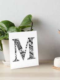 Buchstabe des modernen lateinischen alphabets. M Letter Mandala Letter Name Personal Mandala Galeriedruck Von Shaseldine Redbubble