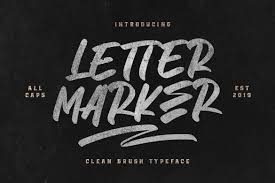 A dripping marker by wick van den belt. Letter Marker Font By Bangkit Setiadi Creative Fabrica Lettering Lettering Fonts Handwritten Fonts