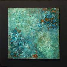Copper Weaving 6 Metal Wall Art 18x18 On 24x24 Board Copper Painting Metal Tree Wall Art Metal Art Techniques