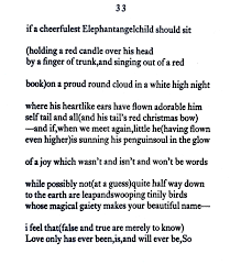 E E Cummings If A Cheerfulest Elephantangelchild Should Sit Poems Heart For Kids Words