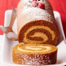 Gingerbread Pumpkin Yule Log Recipe Holiday Desserts Dessert Recipes Diabetic Recipes Desserts