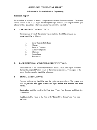 Abstract toc, acknowledgements appendices references etc. Sample Seminar Report Pdf Abstract Summary Mechanical Engineering